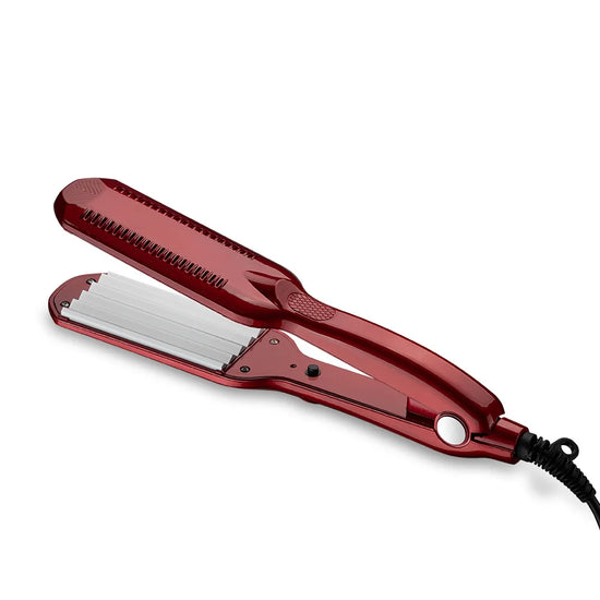 Electronic Hair Curling Irons Curler Straighteners  Titanium Corrugated Crimper Waves Iron Tools