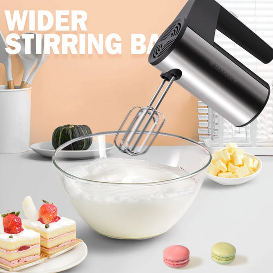 Portable Food Mixer Egg Whisk Multifunctional Electric Food Processor Kitchen Automatic Cream Food Cake Baking Dough Mixer