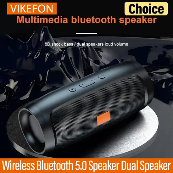 Bluetooth Speaker Dual Speaker Stereo Outdoor Tfusb Playback Fm Voice Broadcasting Portable Subwoofer 5.0 Wireless Speaker