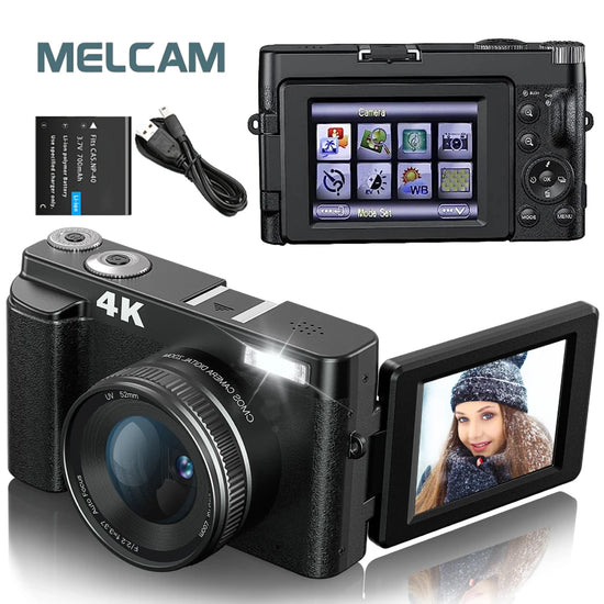 4K Digital Camera for Photography and Video Autofocus Anti-Shake 48MP Compact Vlogging Camera 3&