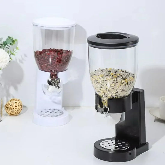 Cereal Dispenser Kitchen Transparent Food Storage Jar Sealed Moisture-proof Oatmeal Storage Tanks Double Barrel Oatmeal Machine