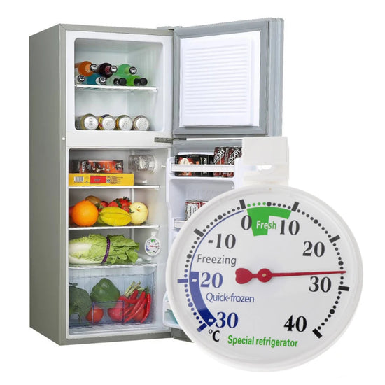 Refrigerator Thermometer -30-40 degree C Classic Fridge Thermometer Large Dial Thermometer for Freezer Refrigerator Cooler
